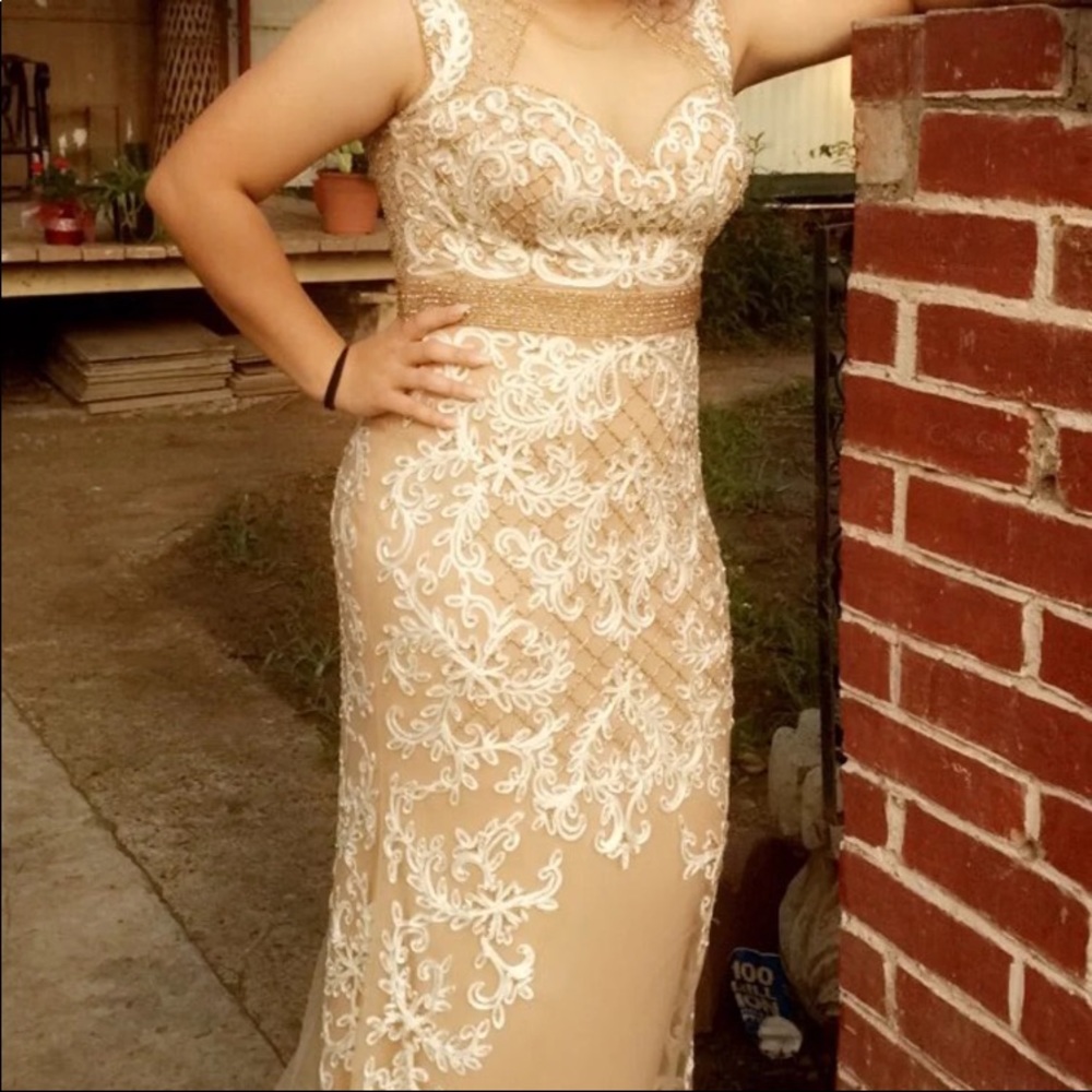 Champagne Evening Gown/Prom Dress